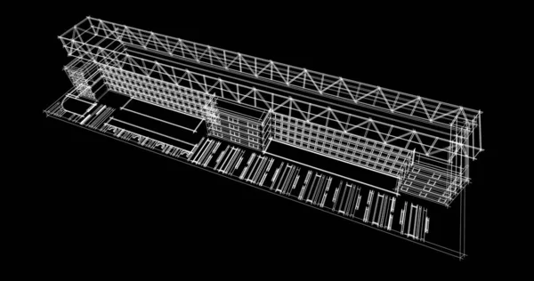 Abstrakte Architektonische Tapete Design Digitales Konzept Hintergrund — Stockfoto