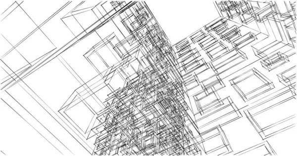 Disegno Astratto Carta Parati Architettonica Sfondo Concetto Digitale — Foto Stock