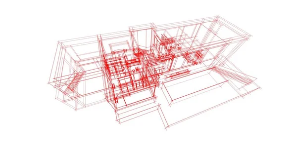 Architektura Budynek Ilustracja Tle — Zdjęcie stockowe