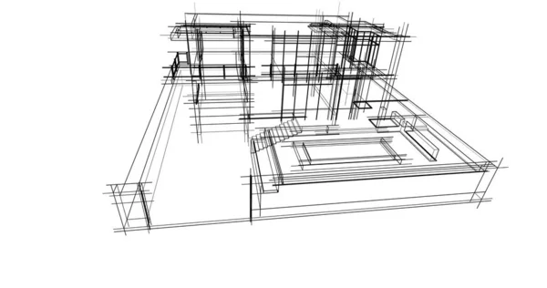 Architettura Edificio Illustrazione Sfondo — Foto Stock