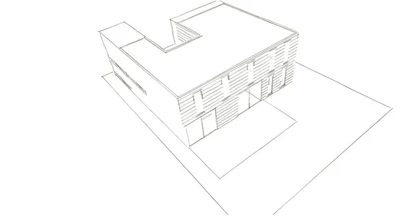 Архитектурное Построение Иллюстрации Фоне — стоковое фото