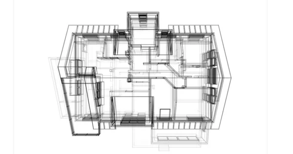 Entwurf Geometrischer Architekturgebäude — Stockfoto