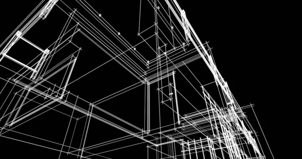 Návrh Geometrických Architektonických Budov — Stock fotografie