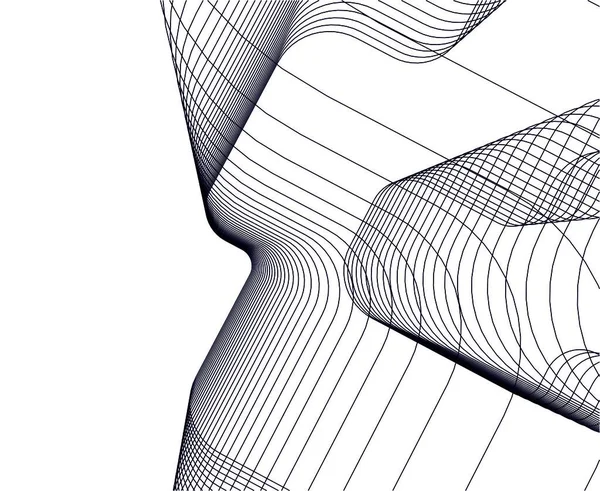 建筑墙纸设计 数字概念背景 — 图库照片