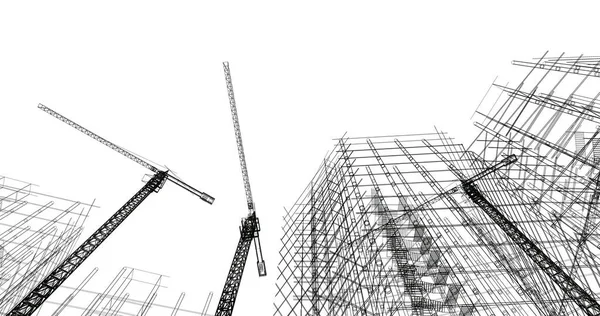 Geometrische Architectonische Bouwstructuur — Stockfoto
