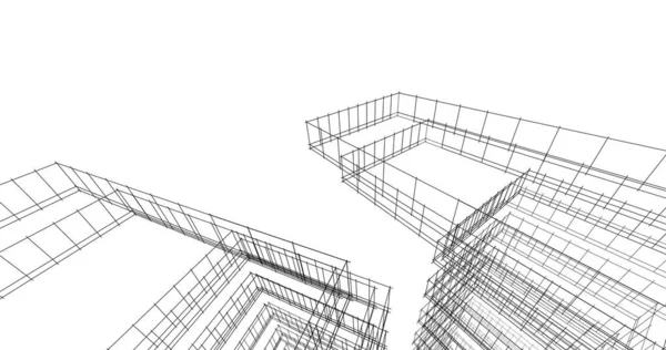 Абстрактный Архитектурный Дизайн Обоев Цифровой Концепт Фон — стоковое фото