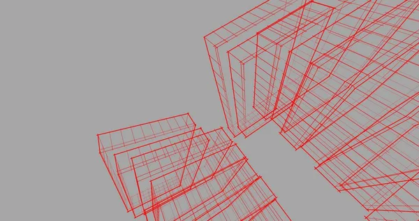 建筑墙纸设计 数字概念背景 — 图库照片