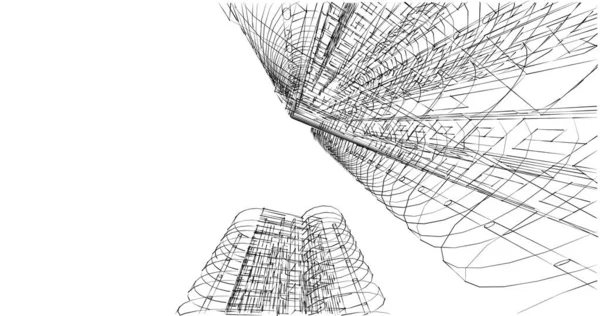 建筑墙纸设计 数字概念背景 — 图库照片