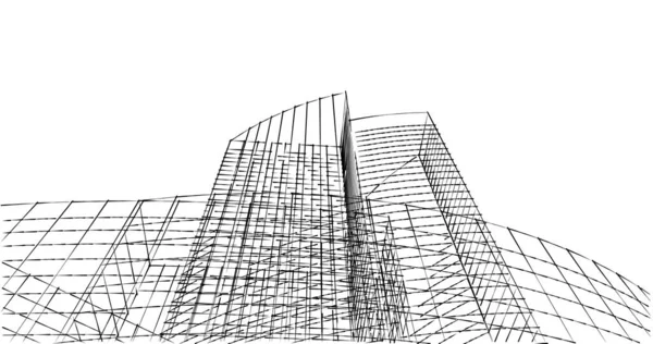 Abstrakcyjny Projekt Tapety Architektonicznej Cyfrowe Tło Koncepcyjne — Zdjęcie stockowe