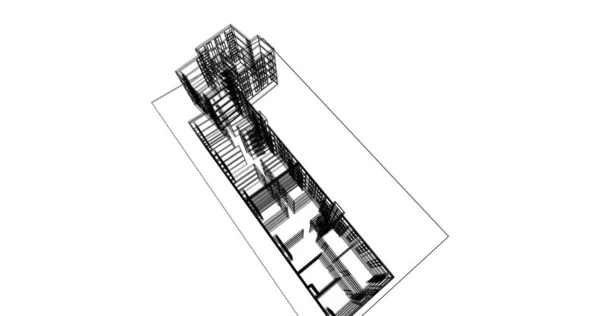 Abstraktní Architektonický Design Tapet Digitální Koncept Pozadí — Stock fotografie