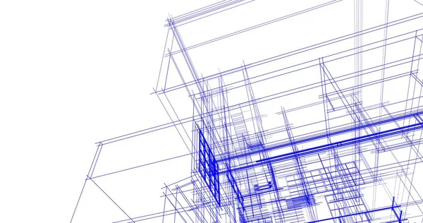 建筑墙纸设计 数字概念背景 — 图库照片