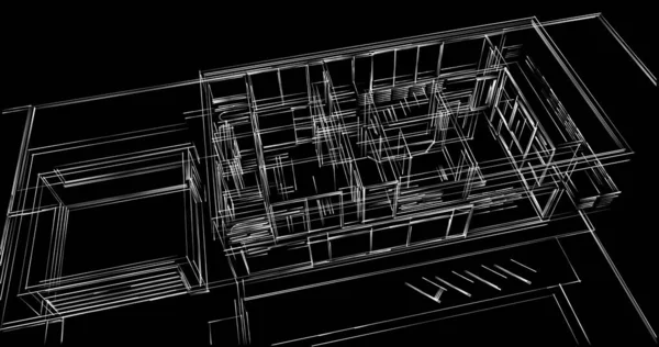 Abstrakcyjny Projekt Tapety Architektonicznej Cyfrowe Tło Koncepcyjne — Zdjęcie stockowe