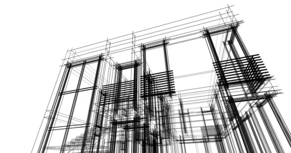 Абстрактный Архитектурный Дизайн Обоев Цифровой Концепт Фон — стоковое фото