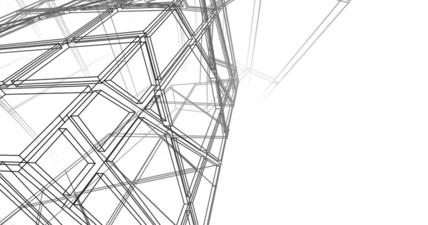 Abstrakcyjny Projekt Tapety Architektonicznej Cyfrowe Tło Koncepcyjne — Zdjęcie stockowe