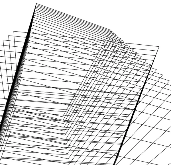 Minimalny Szkic Projekt Geometrycznych Budynków Architektonicznych — Zdjęcie stockowe