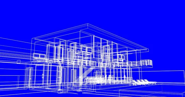 Abstraktní Architektonický Design Tapet Digitální Koncept Pozadí — Stock fotografie