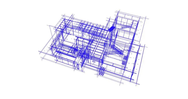 Arkitektur Byggnad Illustration Bakgrund — Stockfoto