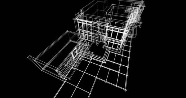 Abstrakcyjny Projekt Tapety Architektonicznej Cyfrowe Tło Koncepcyjne — Zdjęcie stockowe