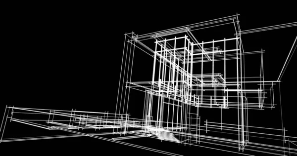 Projeto Edifícios Arquitetônicos Geométricos — Fotografia de Stock