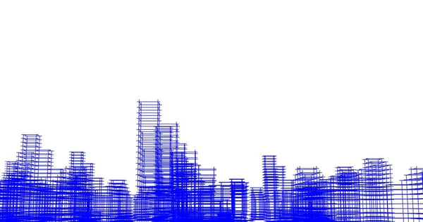 制图艺术几何建筑的设计 — 图库照片