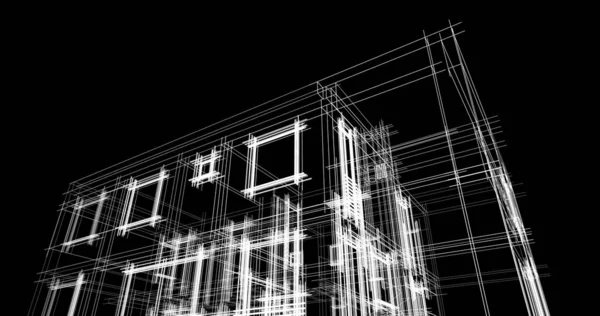 Geometriai Építészeti Épületek Kialakítása — Stock Fotó