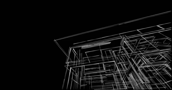 建筑3D背景图 — 图库照片