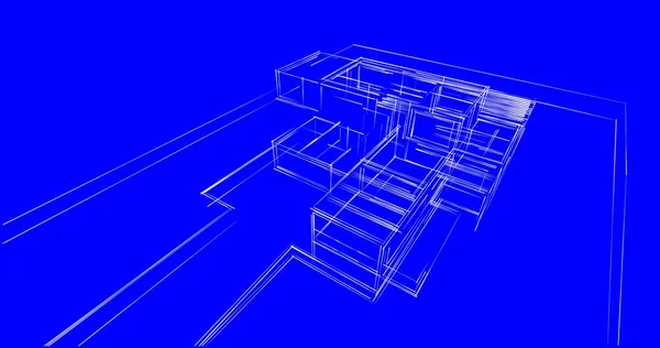 Abstraktní Architektonický Design Tapet Digitální Koncept Pozadí — Stock fotografie