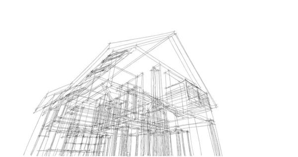 Formas Geométricas Mínimas Líneas Arquitectónicas — Foto de Stock