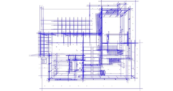 Arquitetura Edifício Ilustração Fundo — Fotografia de Stock