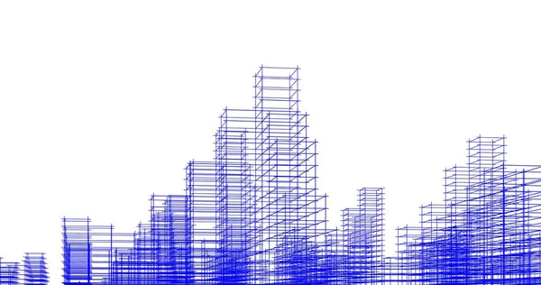 Проектирование Геометрических Архитектурных Зданий — стоковое фото