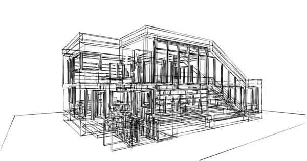 Abstrakcyjny Projekt Tapety Architektonicznej Cyfrowe Tło Koncepcyjne — Zdjęcie stockowe