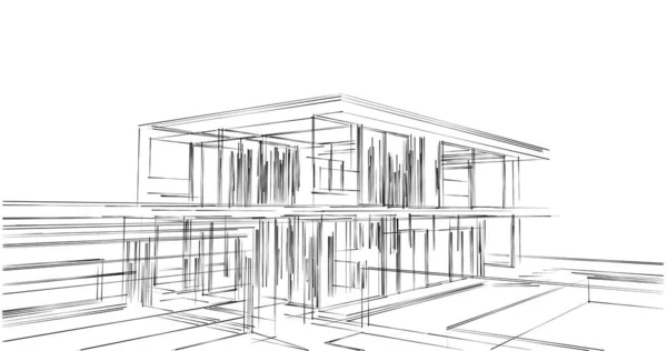 建筑墙纸设计 数字概念背景 — 图库照片