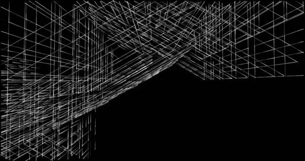 Abstraktní Architektonický Design Tapet Digitální Koncept Pozadí — Stock fotografie