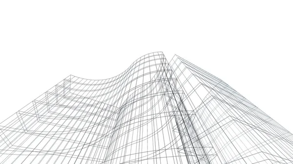 Formas Geométricas Mínimas Linhas Arquitetônicas — Fotografia de Stock
