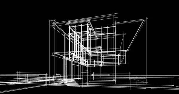 Návrh Geometrických Architektonických Budov — Stock fotografie