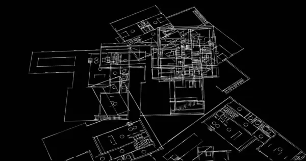 Abstrakte Zeichnungslinien Architektonischen Kunstkonzept Minimale Geometrische Formen — Stockfoto