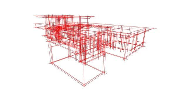 Абстрактные Чертежи Архитектурном Искусстве Минимальные Геометрические Формы — стоковое фото