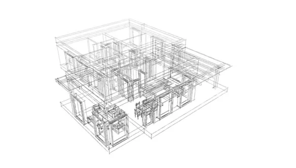 Abstrakcyjny Projekt Tapety Architektonicznej Cyfrowe Tło Koncepcyjne — Zdjęcie stockowe