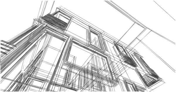 Abstrakcyjny Projekt Tapety Architektonicznej Cyfrowe Tło Koncepcyjne — Zdjęcie stockowe