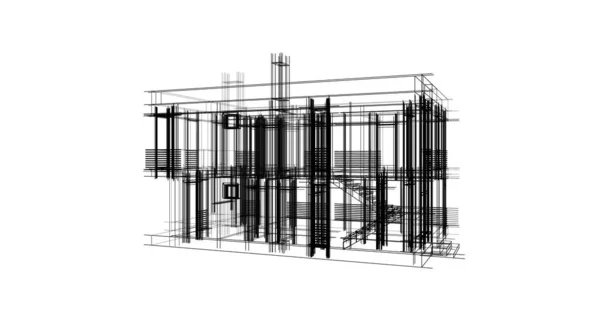 Abstraktní Architektonický Design Tapet Digitální Koncept Pozadí — Stock fotografie