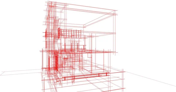 Disegno Astratto Carta Parati Architettonica Sfondo Concetto Digitale — Foto Stock