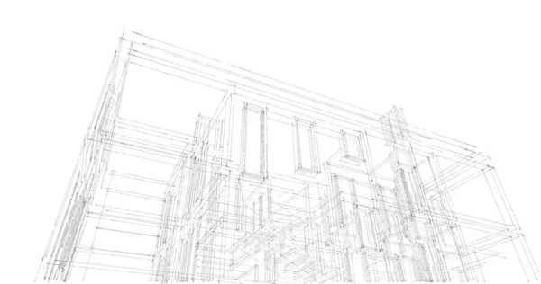 Projeto Edifícios Arquitetônicos Geométricos — Fotografia de Stock