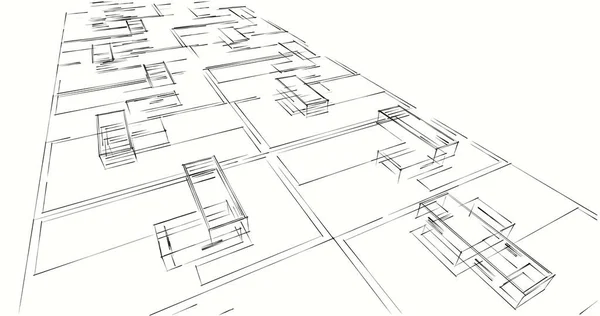 Абстрактный Архитектурный Дизайн Обоев Цифровой Концепт Фон — стоковое фото