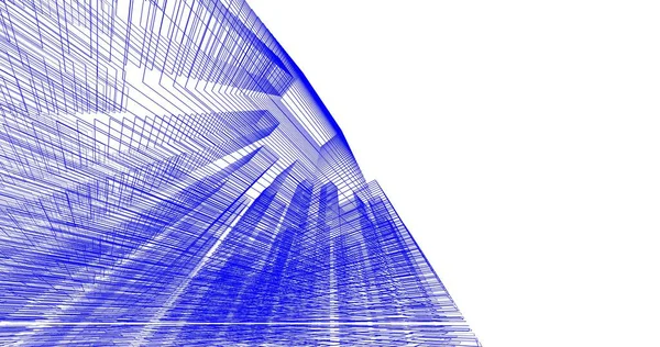 Abstraktní Architektonický Design Tapet Digitální Koncept Pozadí — Stock fotografie