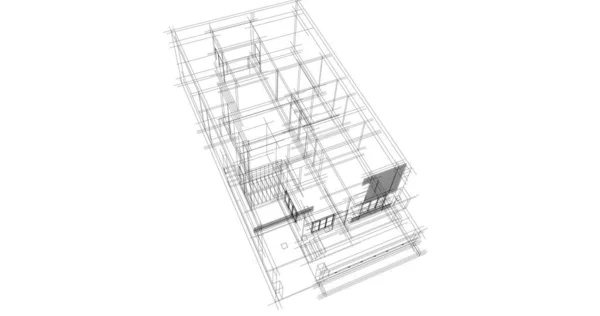 Forme Geometriche Minimali Linee Architettoniche — Foto Stock