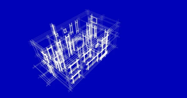 Abstrakta Teckningslinjer Arkitektonisk Konst Koncept Minimala Geometriska Former — Stockfoto