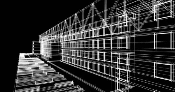 Абстрактный Архитектурный Дизайн Обоев Цифровой Концепт Фон — стоковое фото
