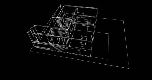 Abstrakt Arkitektonisk Tapet Design Digitalt Koncept Bakgrund — Stockfoto