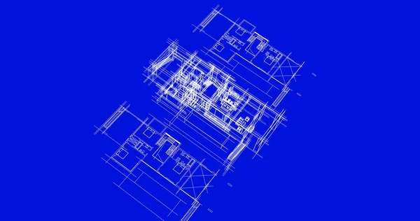 建筑墙纸设计 数字概念背景 — 图库照片