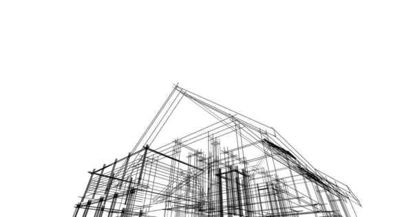 Progettazione Edifici Geometrici Minimali — Foto Stock